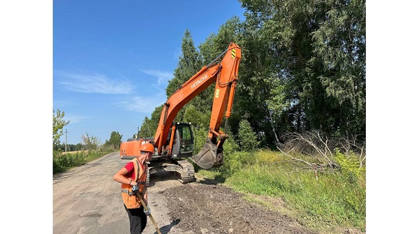 По нацпроекту идет капремонт дороги до Заулья в Севском районе Брянской области