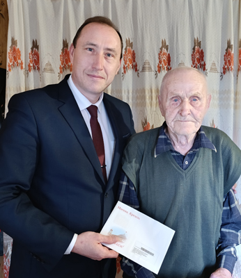 Жителя Жуковского округа поздравили с 95-летием