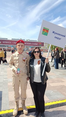 Жуковский юнармеец принял участие в областном торжественном митинге, посвященном 80-летию Победы