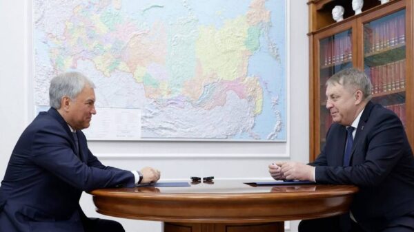 Губернатор Александр Богомаз встретился с председателем Госдумы Вячеславом Володиным