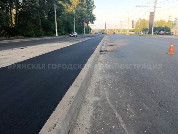 На проспекте Московском в Брянске начали асфальтировать разделительную полосу