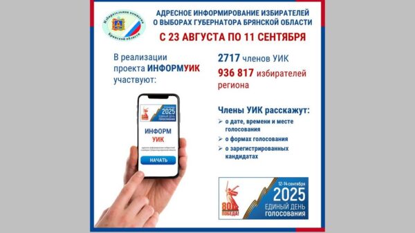 На Брянщине пройдет адресное информирование избирателей