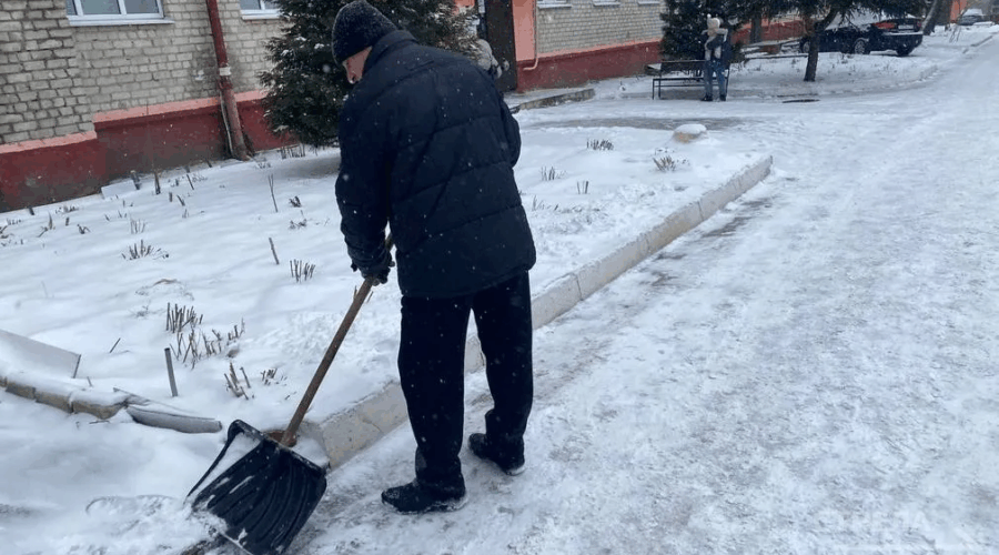 Управляющие компании Брянска ведут уборку дворов