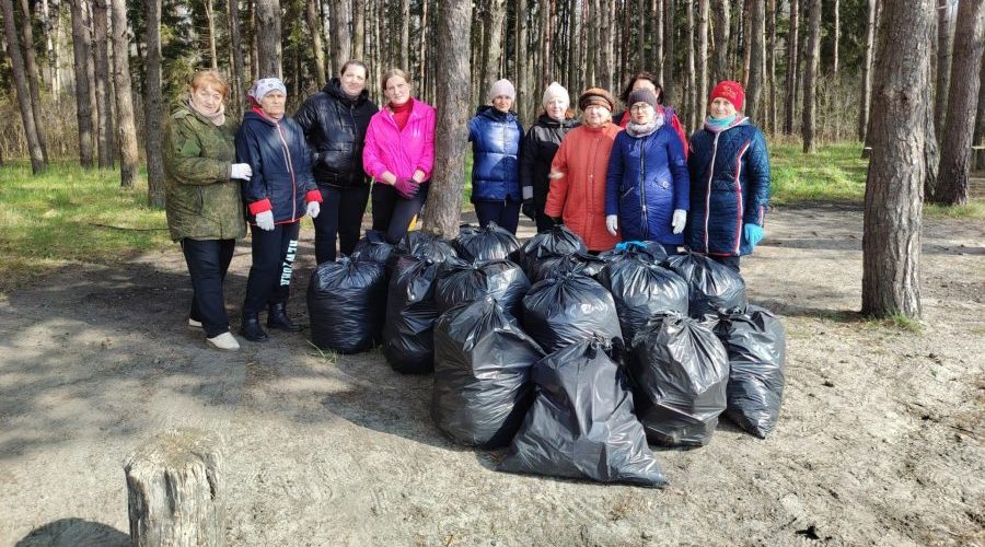 Коллектив отдела социальной защиты населения Жуковского района вышел на субботник