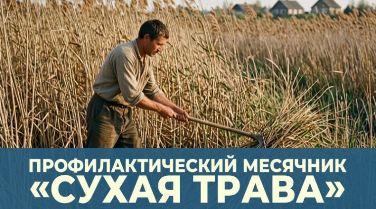 В Жуковском округе проводится месячник «Сухая трава»